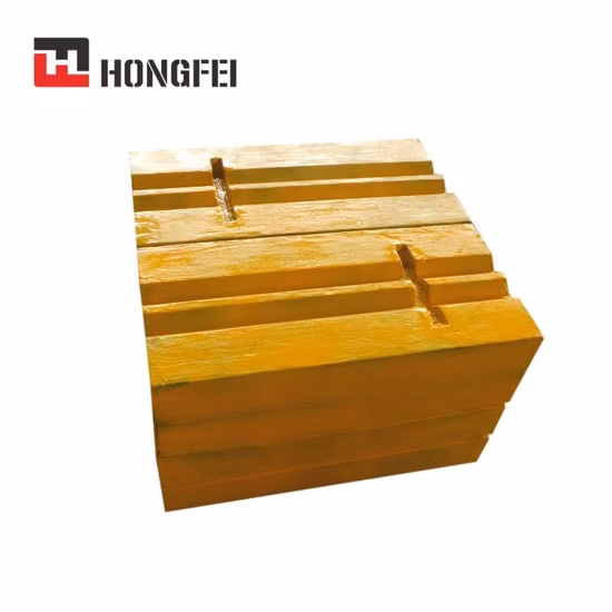 Martillo de placa de revestimiento de barra de soplado de repuestos de trituradora de acero con alto contenido de manganeso a la venta