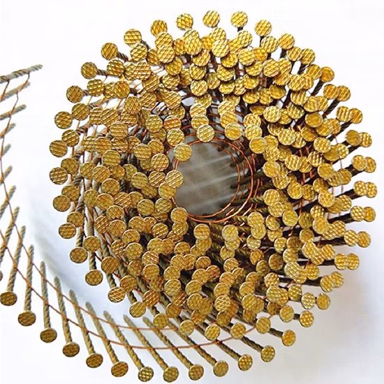 Clavos de paleta en bobina de vástago de tornillo de pintura de 2,5x57 mm para paletas de madera